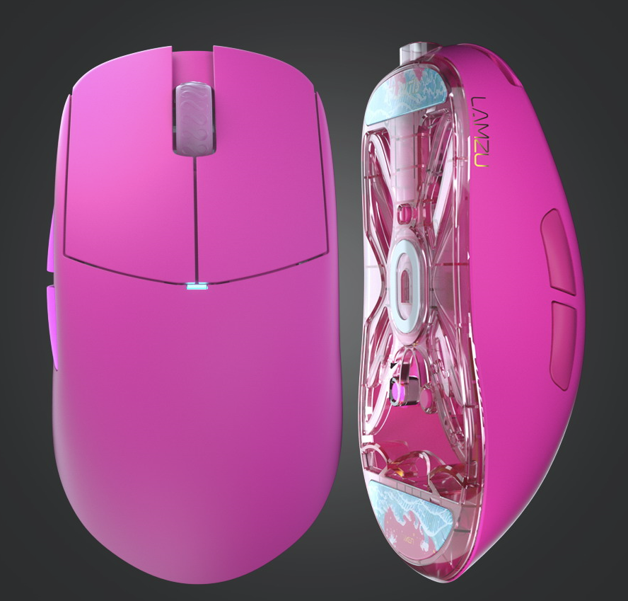 Lamzu Atlantis Wireless Gaming Mouse - Masculine Pink