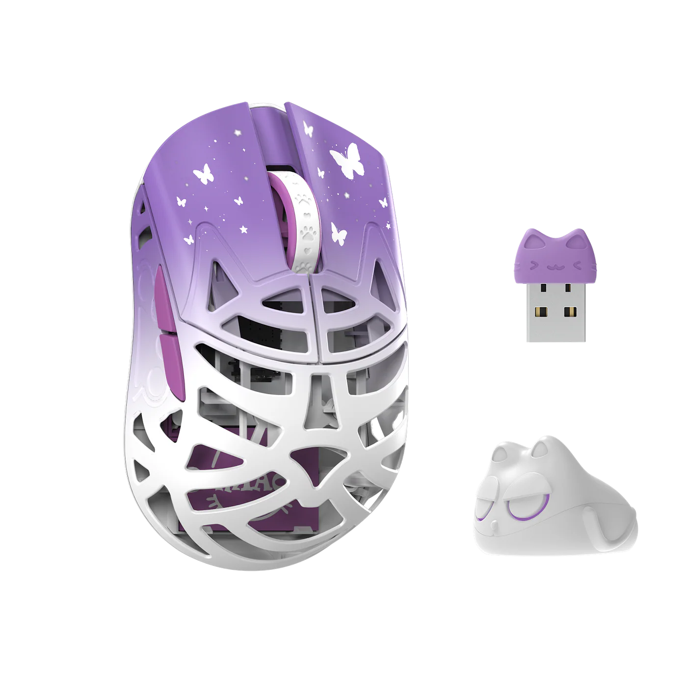 WLMOUSE Beast Miao White 白 Wlmouse Beast Miao Series Wireless Gaming Mouse Lightweight