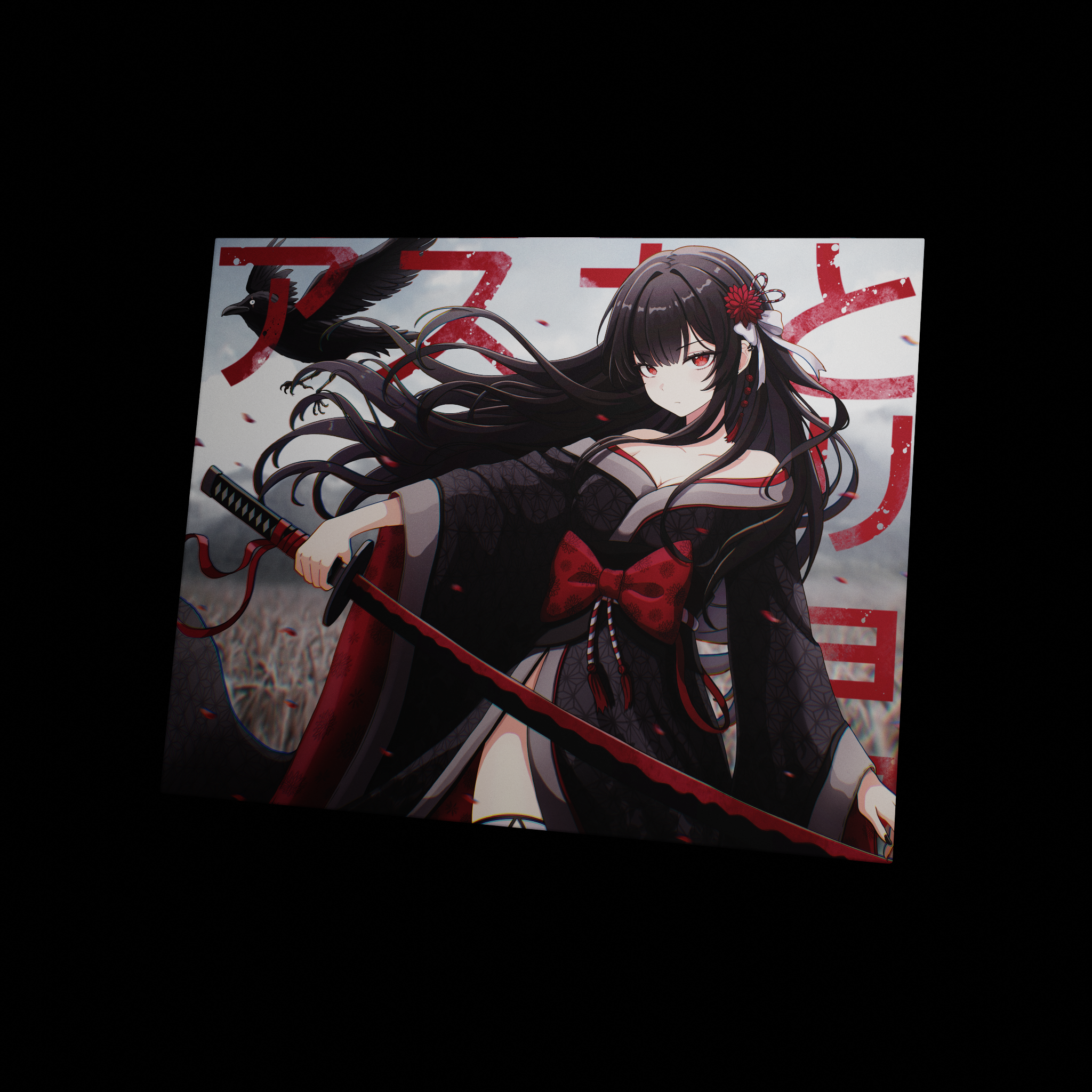 Gamesense Asuka Sonar Kimono Limited Edition Glass Mouse Pad