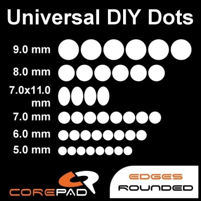 Core View Dots Corepad Skatez Mouse Feet DOTS #1 (0.75mm thickness) Universal DIY Dot ...