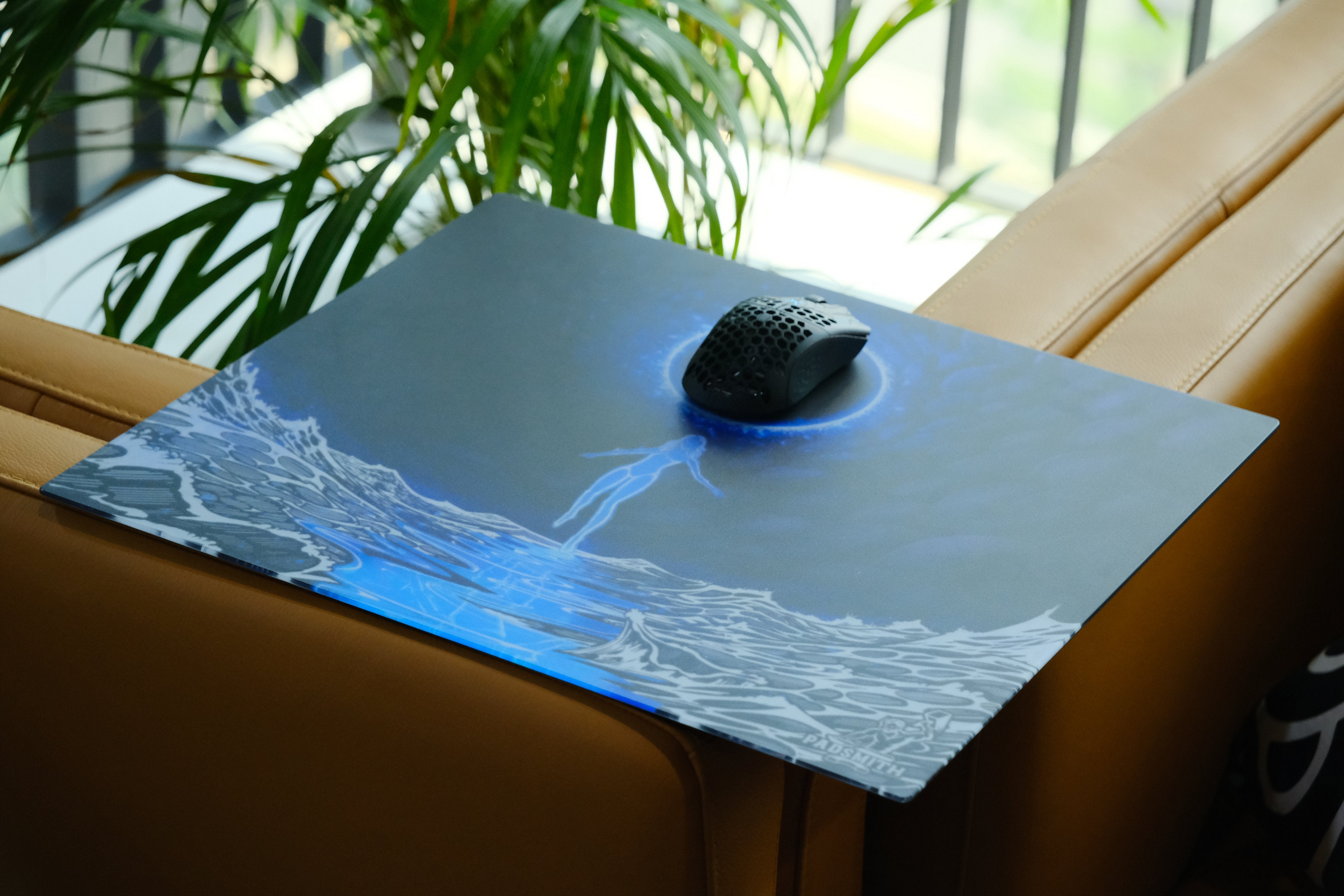 Padsmith - Empress Blue: Speed Glass Mouse Pad - Ausmodshop Padsmith - Empress Blue: Speed Glass Mouse Pad - Ausmodshop