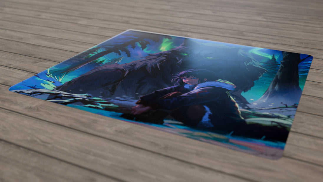 Tekkusai x Hitbox Studios 'The Guardian' Glass Mouse Pad - Ausmodshop