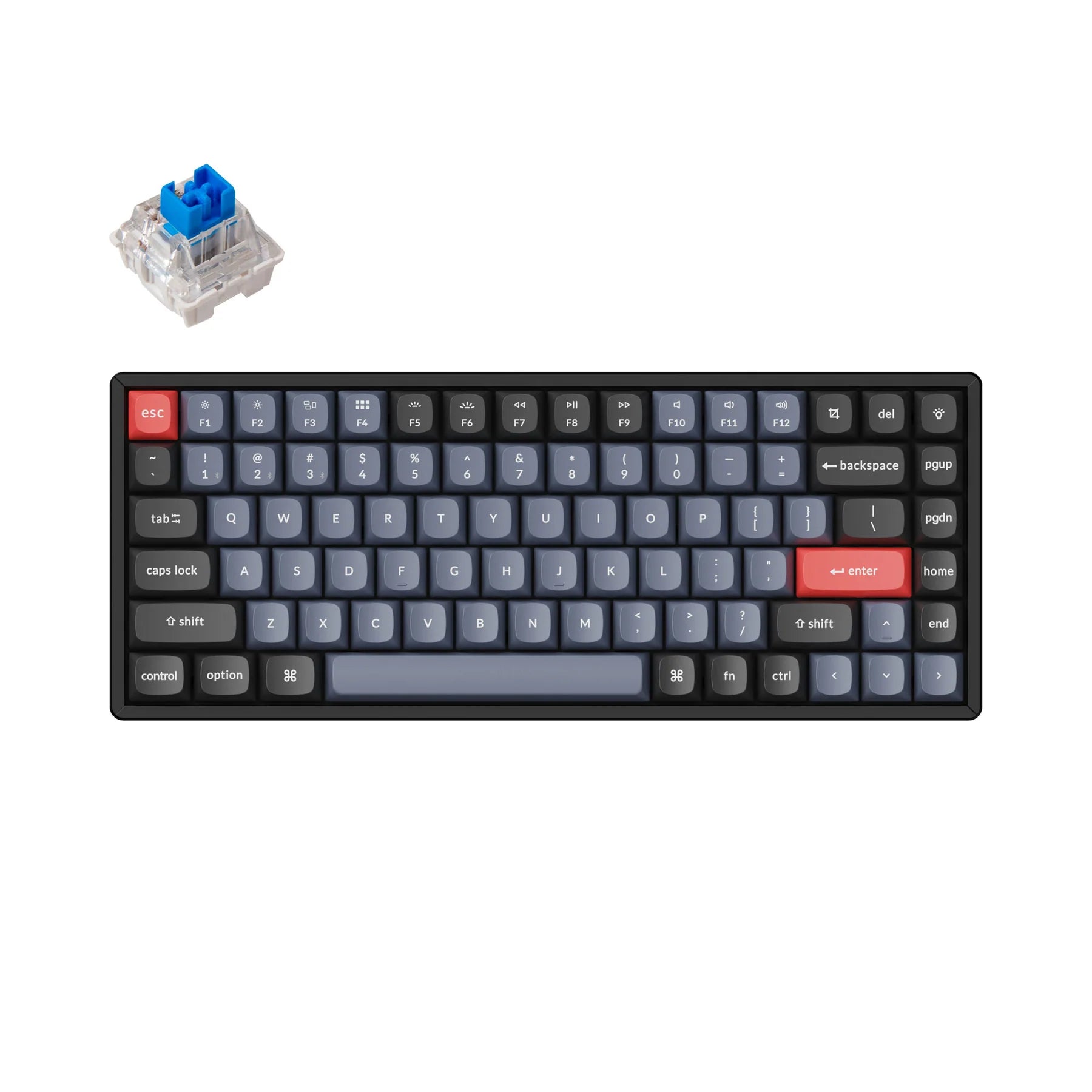 Keychron K2 Pro 75% QMK Wireless RGB Hot-Swap Aluminium Frame - Blue S