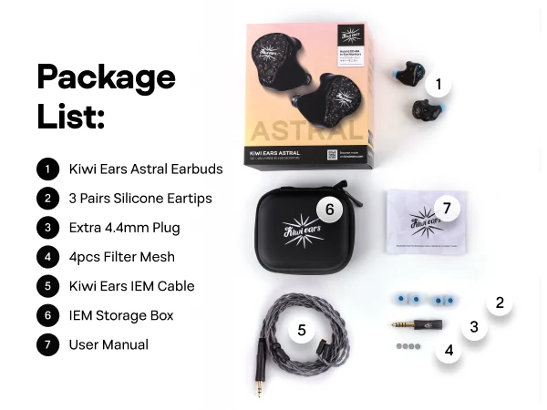 Kiwi Ears - Astral In-Ear Headphone IEM - Ausmodshop