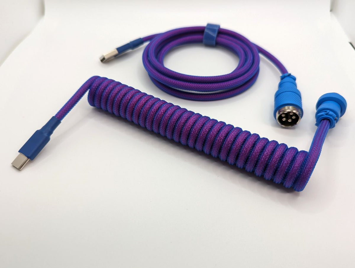 Keyboard Cable Led Ausmodshop Coiled Keyboard Cable - Neon - Ausmodshop