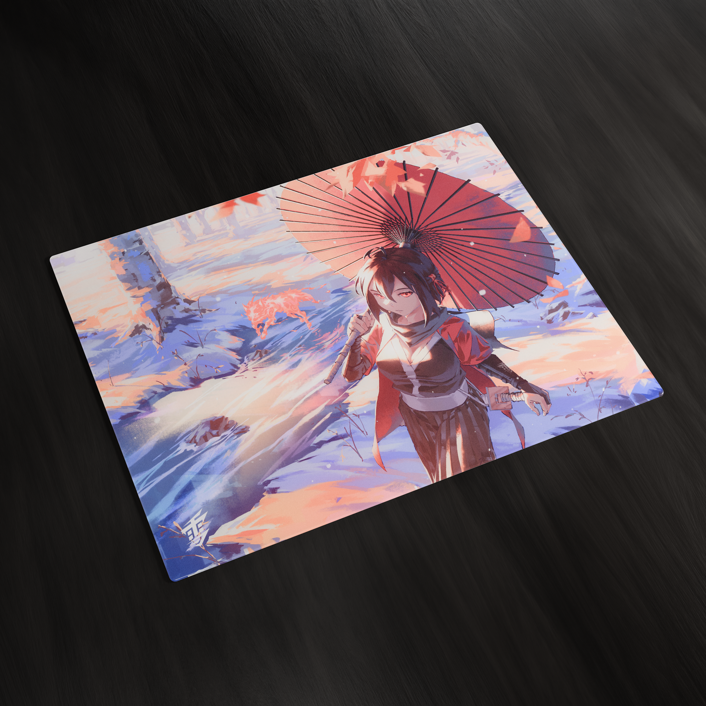 Yuki Aim Glass Mouse Pad - Kitsune - Ausmodshop