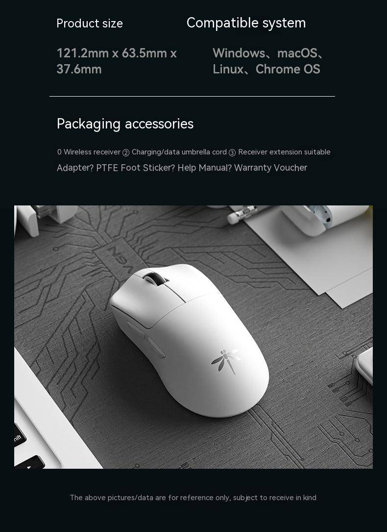 VGN Dragonfly F1 Pro Max Wireless Gaming Mouse - White