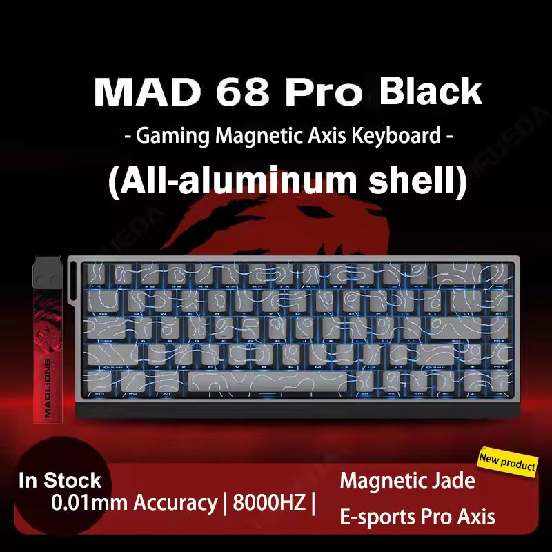 MADLIONS MAD68 PRO Aluminium Hall Effect Rapid Trigger Gaming Keyboard ...