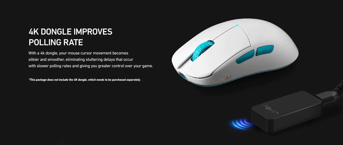Lamzu Atlantis OG V2 Pro Wireless Gaming Mouse - Miami Blue (4K compat